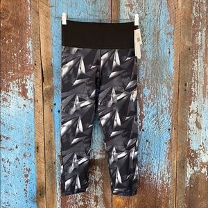 Adidas Climalite 3/4 HR Black Print Capri Legging